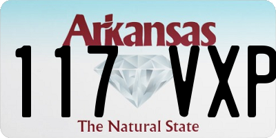 AR license plate 117VXP