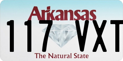 AR license plate 117VXT