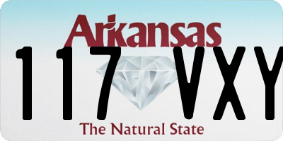 AR license plate 117VXY