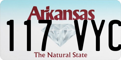 AR license plate 117VYC