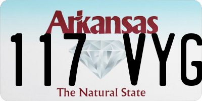 AR license plate 117VYG