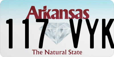 AR license plate 117VYK