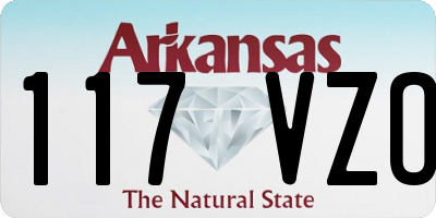 AR license plate 117VZO