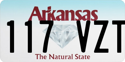 AR license plate 117VZT