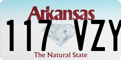 AR license plate 117VZY