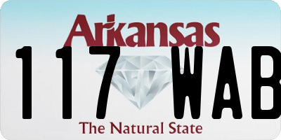 AR license plate 117WAB