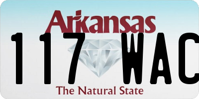 AR license plate 117WAC