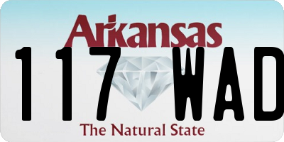 AR license plate 117WAD