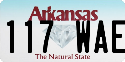 AR license plate 117WAE
