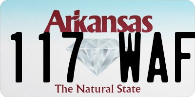 AR license plate 117WAF
