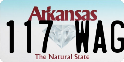 AR license plate 117WAG