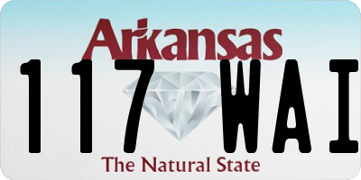 AR license plate 117WAI