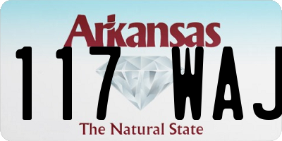 AR license plate 117WAJ