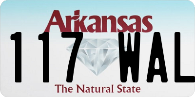 AR license plate 117WAL