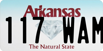 AR license plate 117WAM