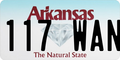 AR license plate 117WAN