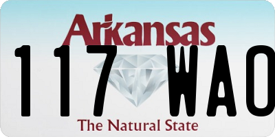 AR license plate 117WAO