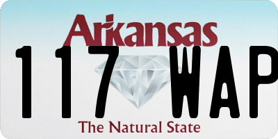 AR license plate 117WAP