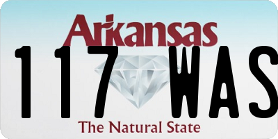 AR license plate 117WAS