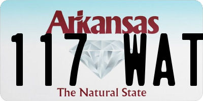 AR license plate 117WAT