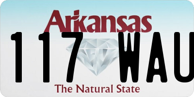 AR license plate 117WAU