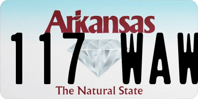 AR license plate 117WAW