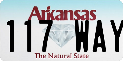 AR license plate 117WAY