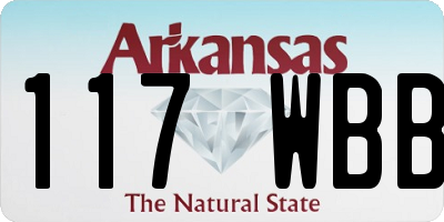 AR license plate 117WBB
