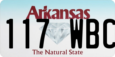 AR license plate 117WBC