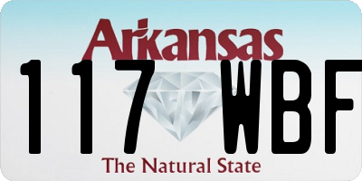 AR license plate 117WBF