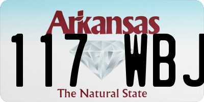 AR license plate 117WBJ
