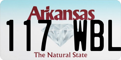 AR license plate 117WBL