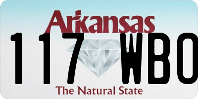 AR license plate 117WBO