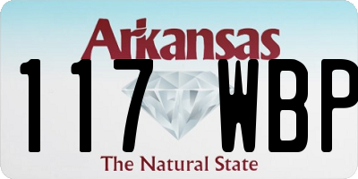 AR license plate 117WBP