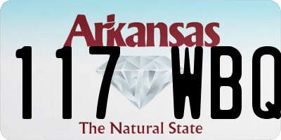 AR license plate 117WBQ