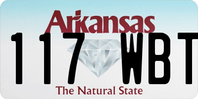 AR license plate 117WBT