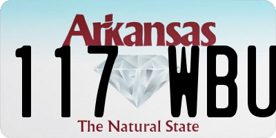 AR license plate 117WBU