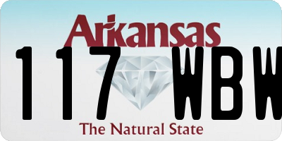 AR license plate 117WBW