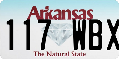 AR license plate 117WBX