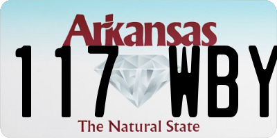 AR license plate 117WBY
