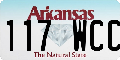 AR license plate 117WCC