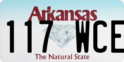 AR license plate 117WCE