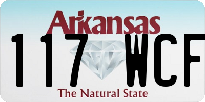 AR license plate 117WCF