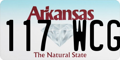 AR license plate 117WCG
