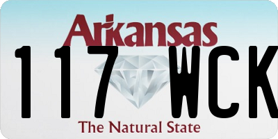 AR license plate 117WCK