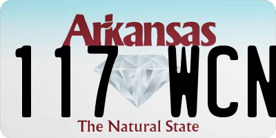 AR license plate 117WCN