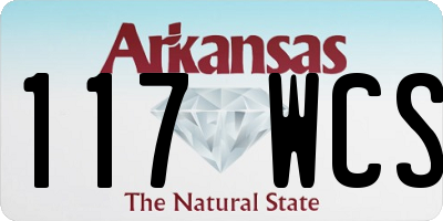 AR license plate 117WCS