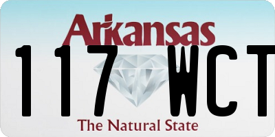 AR license plate 117WCT