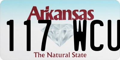 AR license plate 117WCU