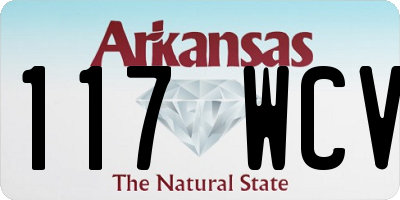 AR license plate 117WCV